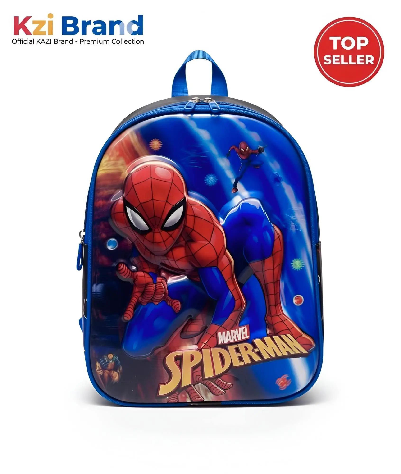 Picture of Marvel Spider-Man Kids Backpack - School Bag for Boys & Girls - 3D Embossed Spiderman Bag - Children's School Bag - Kazi Brand Best Seller