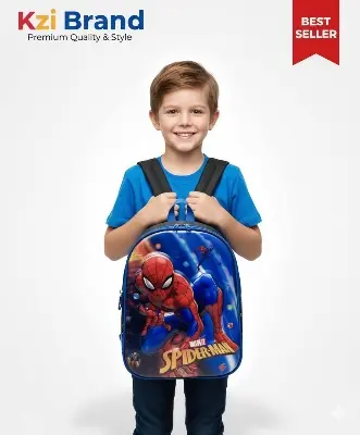 Picture of Marvel Spider-Man Kids Backpack - School Bag for Boys & Girls - 3D Embossed Spiderman Bag - Children's School Bag - Kazi Brand Best Seller