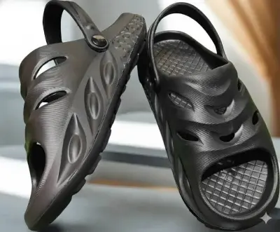 Picture of VIRAL TREND] Men's/Unisex EVA Clog Sandal | Lightweight Soft Rubber Slides | Black & Blue Color Available | Non-Slip Comfortable Hole Shoe with Back Strap