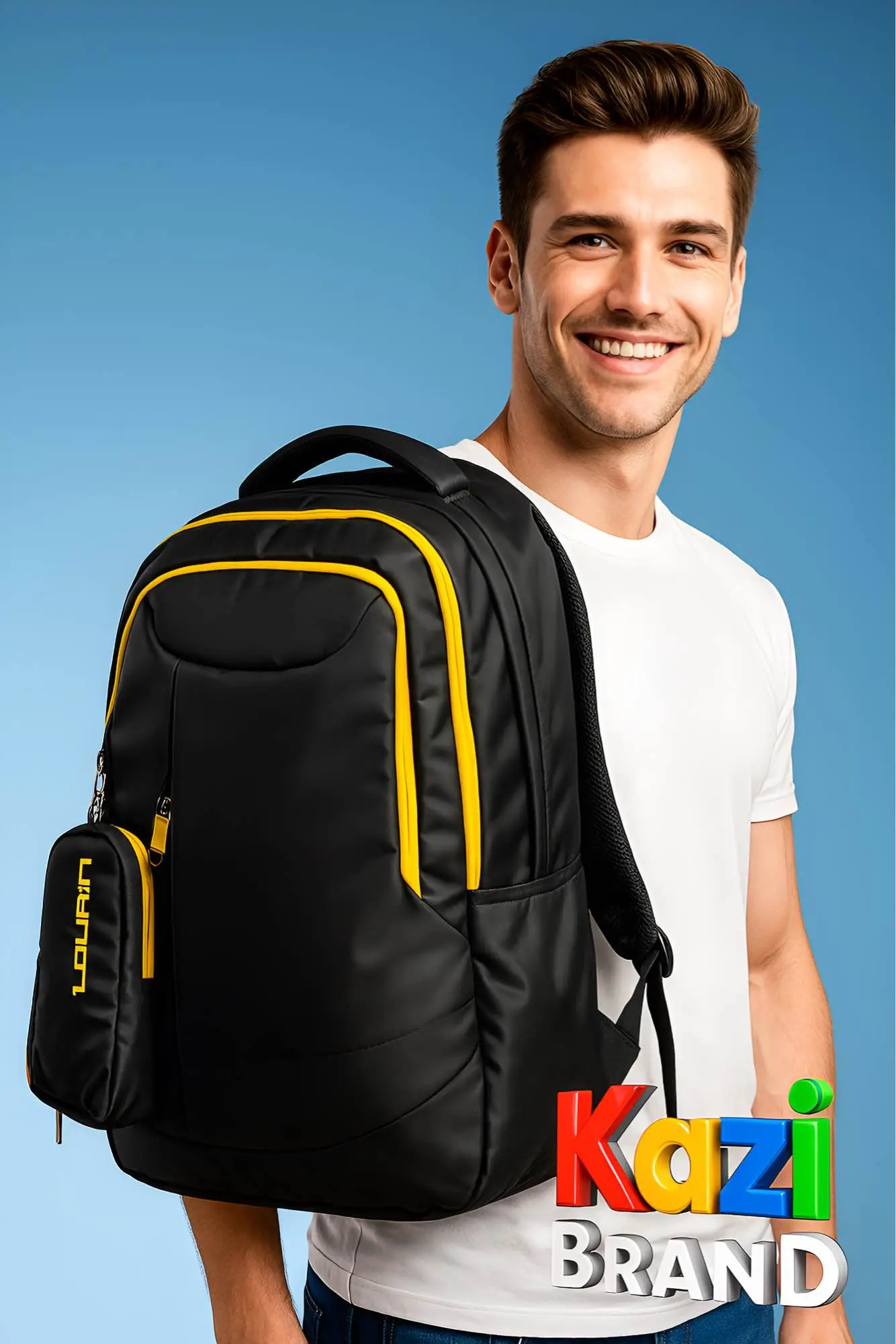 Picture of Loupin Kazi Brand High Quality Laptop Backpack for Men Boys – Stylish Waterproof Travel Bag College School Office Durable Back Pack [New Trendy]