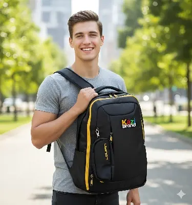 Picture of Loupin Kazi Brand High Quality Laptop Backpack for Men Boys – Stylish Waterproof Travel Bag College School Office Durable Back Pack [New Trendy]