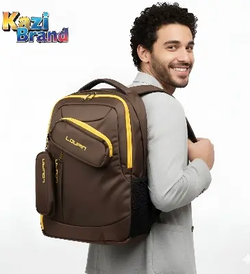 Picture of Bag Laptop Backpack for Men Boys | Loupin Kazi Brand New Trendy Waterproof School College Office Travel Daypack | Smart Anti-Theft 18 Inch USB Charging | Blue Black Coffee Available