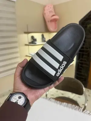 Picture of ⚡ [Hot] Adidas Adilette Slipper Slides for Men | Top-Rated 3-Stripes Black and White Casual Sandals | Waterproof and Comfortable Flat Shoes