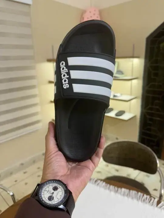 Picture of ⚡ [Hot] Adidas Adilette Slipper Slides for Men | Top-Rated 3-Stripes Black and White Casual Sandals | Waterproof and Comfortable Flat Shoes