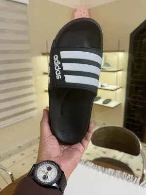 Picture of ⚡ [Hot] Adidas Adilette Slipper Slides for Men | Top-Rated 3-Stripes Black and White Casual Sandals | Waterproof and Comfortable Flat Shoes