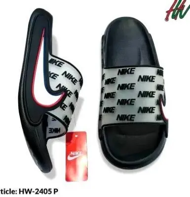 Picture of ⚡ [Top Seller] Trendy Adidas / Nike Style Men’s Slides | 3-Stripe Comfortable, Waterproof & Non-Slip Casual Slippers | Fashionable Flat Sandal for Everyday Wear