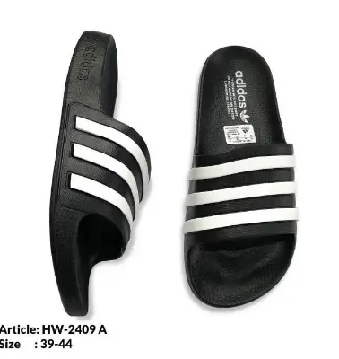 Picture of Adidas Adilette Comfort Slides for Men - Black & White