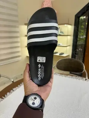 Picture of Adidas Adilette Comfort Slides for Men - Black & White