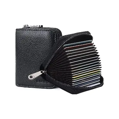 Picture of Visiting Card Holder and ATM Card Wallet - Compact and Stylish Storage Organizer - Black