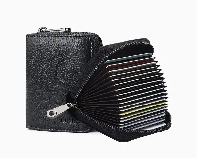 Picture of Visiting Card Holder and ATM Card Wallet - Compact and Stylish Storage Organizer - Black