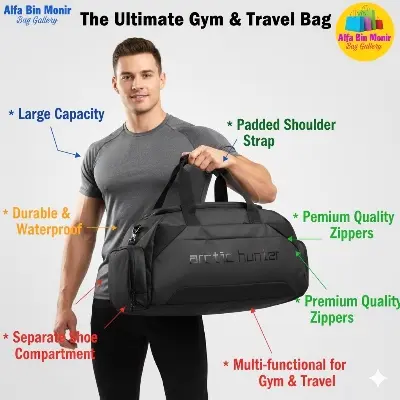 Picture of Arctic Hunter 4-in-1 Waterproof Travel Duffel Gym Sports Bag