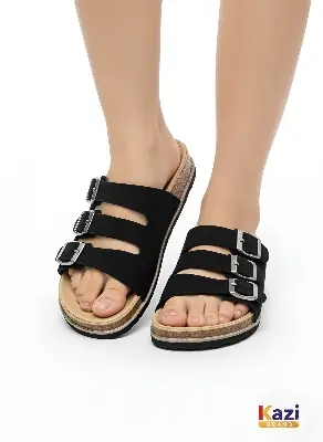 Picture of Premium Buckle Adjustable Slide Sandals (Premium Buckle Adjustable Slide Sandals) for Women | Stylish Flat Casual Flat Shoes (Stylish Flat Casual Short Shoes) | Trendy Flat Footwear