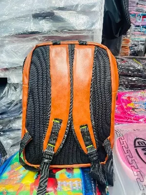 Picture of 🔥 Trendy CAT Backpack for Men - Stylish Checkered Design Laptop Bag | Durable PU Leather Office/College/University Bag | Chocolate Brown Color Backpack