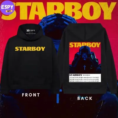 Picture of The Weeknd Starboy Stargirl Hoodie for Men & Women | Oversized Premium Quality Custom Print Hoddie | New Trendy Winter Collection Sweatshirt Jacket