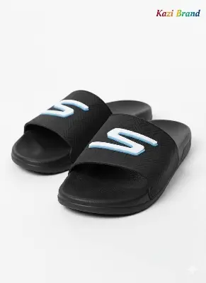 Picture of Men's Sporty Black Slide Slipper Sandal | Trendy EVA Comfort Flat Shoe | For Indoor & Outdoor Use | Non-Slip, New Collection