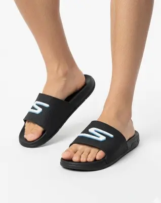 Picture of Men's Sporty Black Slide Slipper Sandal | Trendy EVA Comfort Flat Shoe | For Indoor & Outdoor Use | Non-Slip, New Collection