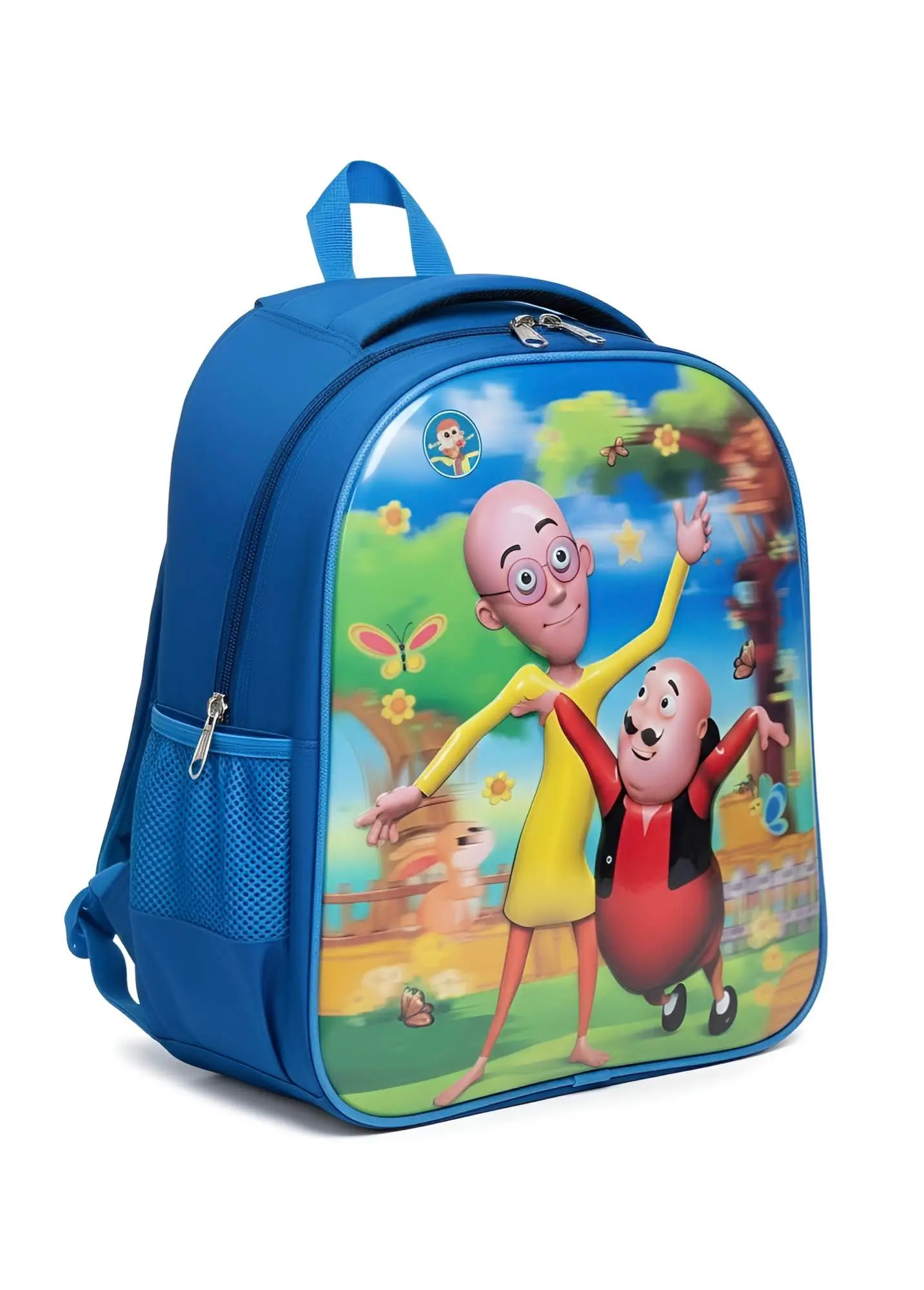 Picture of Viral Motu Patlu Kids Backpack: The Ultimate School & Travel Bag for 5-14 Year Olds! - Durable, Multi-Compartment & Super Trendy