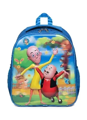 Picture of Motu Patlu Kids Backpack - Premium Quality School Bag for 8-Year-Old Boys & Girls - Durable, Spacious with Laptop Compartment - Kazi Brand