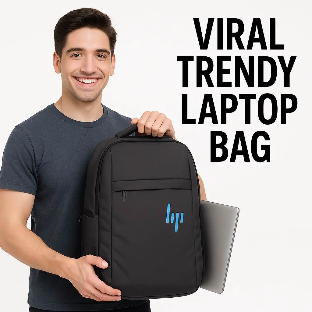 Picture of HP-Style Premium 15.6” Laptop Backpack – Lightweight, Waterproof & Travel-Friendly Office/School Bag