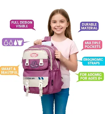 Picture of 👑 Premium Quality School College Backpack | Durable & Trendy Daypack for Students (Girls & Boys)