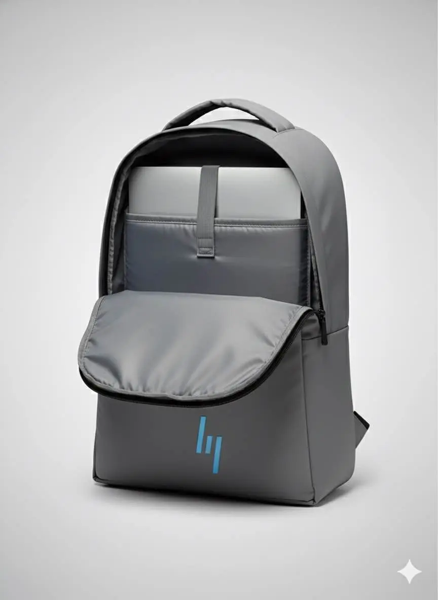 Picture of HP Style 15.6” Waterproof Laptop Backpack – Premium Gray Travel, Office & College Bag | Lightweight & Durable