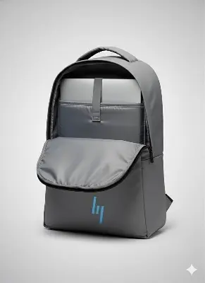 Picture of HP Style 15.6” Waterproof Laptop Backpack – Premium Gray Travel, Office & College Bag | Lightweight & Durable