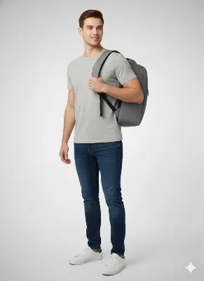 Picture of HP Style 15.6” Waterproof Laptop Backpack – Premium Gray Travel, Office & College Bag | Lightweight & Durable