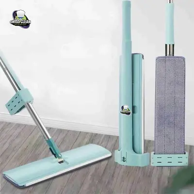 Picture of 360 Degree Rotatable Self-Wringing Flat Mop With Microfiber Pads (Multicolor)