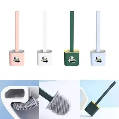 Picture of Silicone Toilet Brush And Holder Set With Wall-Mount Design (Multicolor)