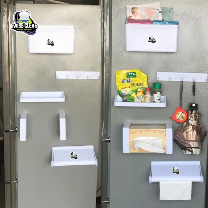 Picture of 5 in 1 New Feeling Fridge Shelf Storage Organizer Set – Magnetic Multi‑Purpose Refrigerator Rack for Kitchen & Home Storage (Multicolor)