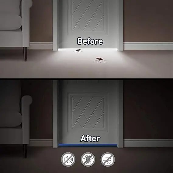 Picture of 1pc Door Bottom Sealing Foam Strip, Windproof, Insectproof And Dustproof Door And Window Sealing Strip, Soundproof Door Sticker, Suitable For Bedroom, Kitchen, Bathroom, Home Decor