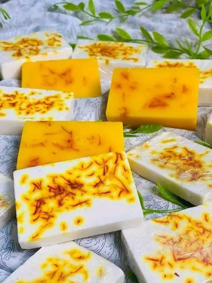 Picture of Hand Made Saffron Goat Milk Bar Soap 1 pcs-100gram