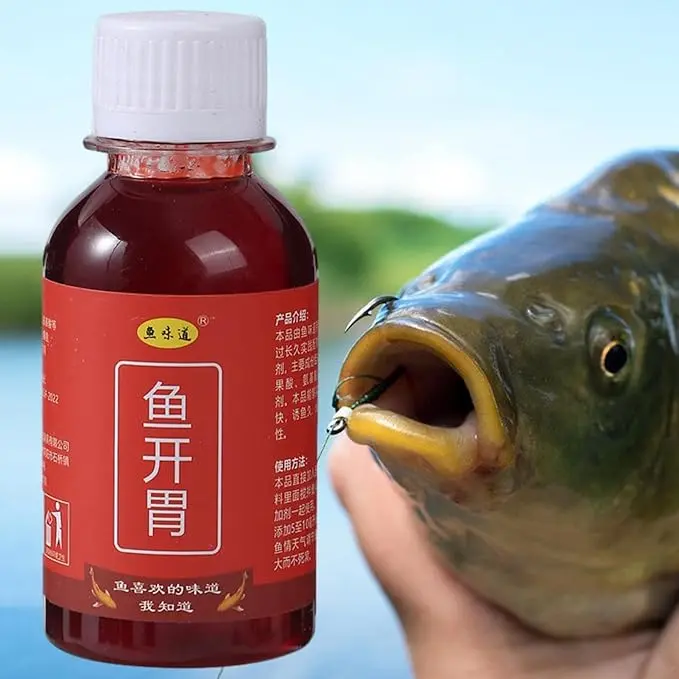 Picture of Fish Bait Liquid Attractant High Concentration Red Worm Fish Bait Attractant Enhancer Flavoured Fishing Bait Additive Fishing(Red)