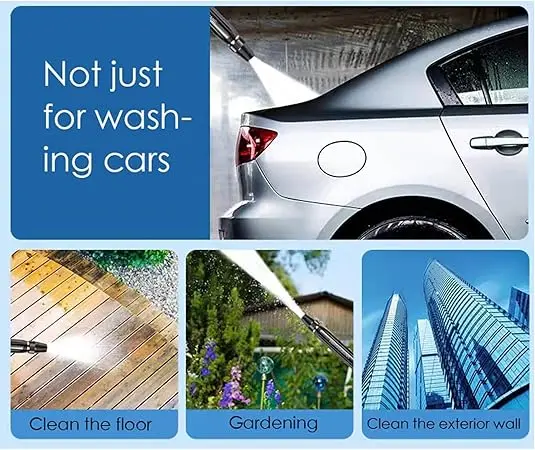 Picture of Water Spray Gun Car Wash Nozzle High Pressure Nozzle Water Jet Hose Nozzles Pipe For Gardening, Bike Car Wash Garden Watering Tool Black High Pressure Nozzle(Black)