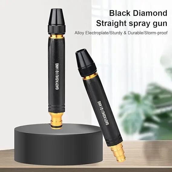 Picture of Water Spray Gun Car Wash Nozzle High Pressure Nozzle Water Jet Hose Nozzles Pipe For Gardening, Bike Car Wash Garden Watering Tool Black High Pressure Nozzle(Black)