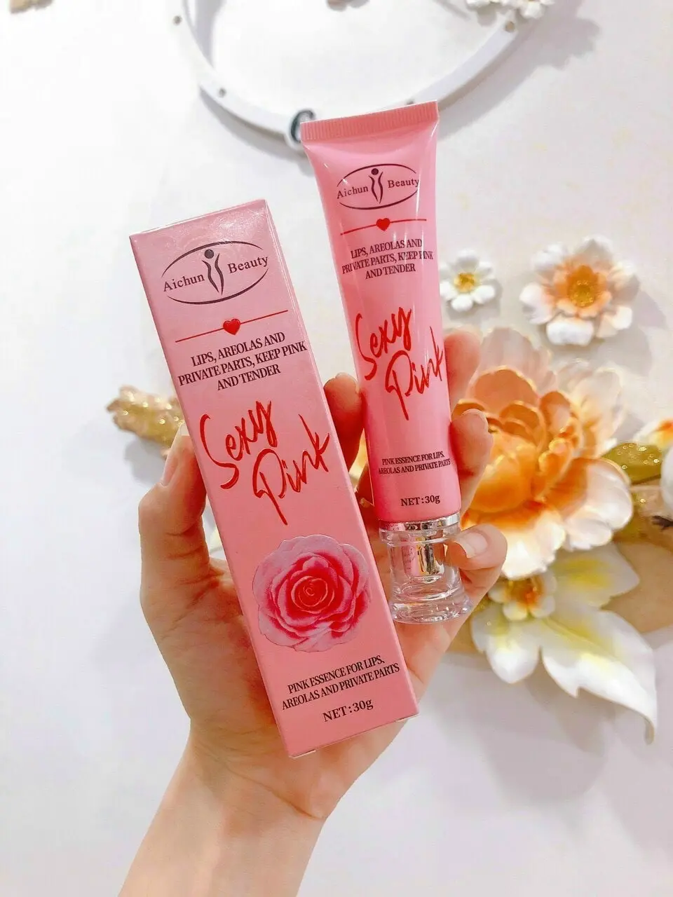 Picture of Pink Areola Whitening Cream Armpit Whitening Cream Elbow Knee Legs Thigh Dark Skin Lightening Private Parts Whitening Gel