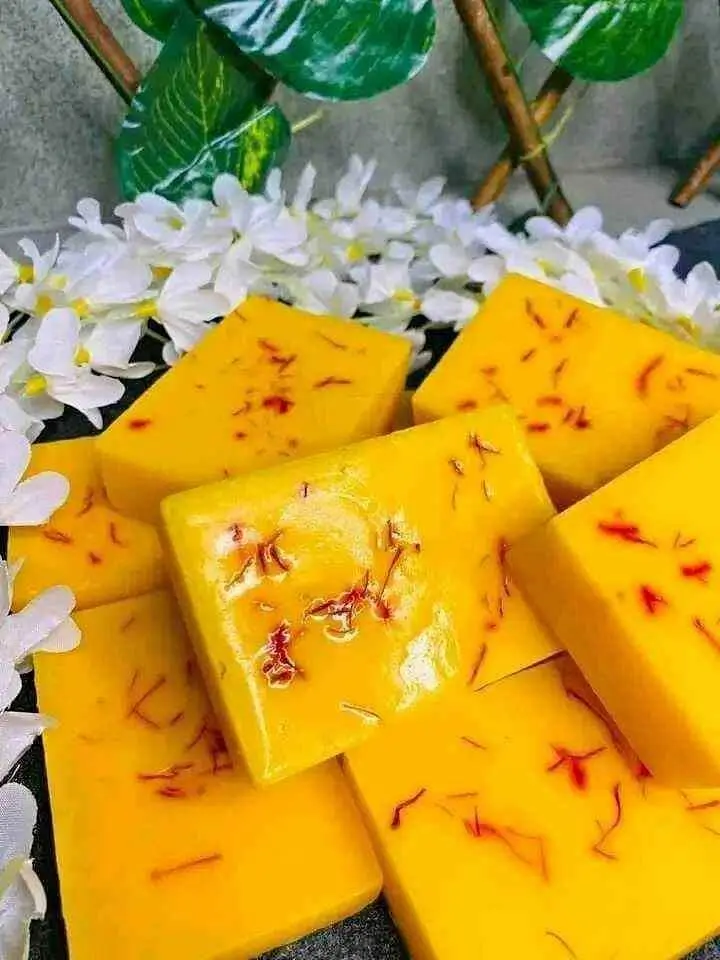 Picture of Saffron Goat Milk Handmade Soap Bar 100gm(saban)