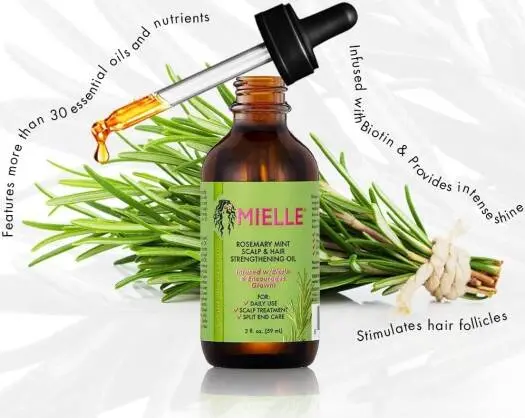 Picture of Rosemary Mint Light Scalp & Hair Strengthening Mielle Oil 59ml(Black)