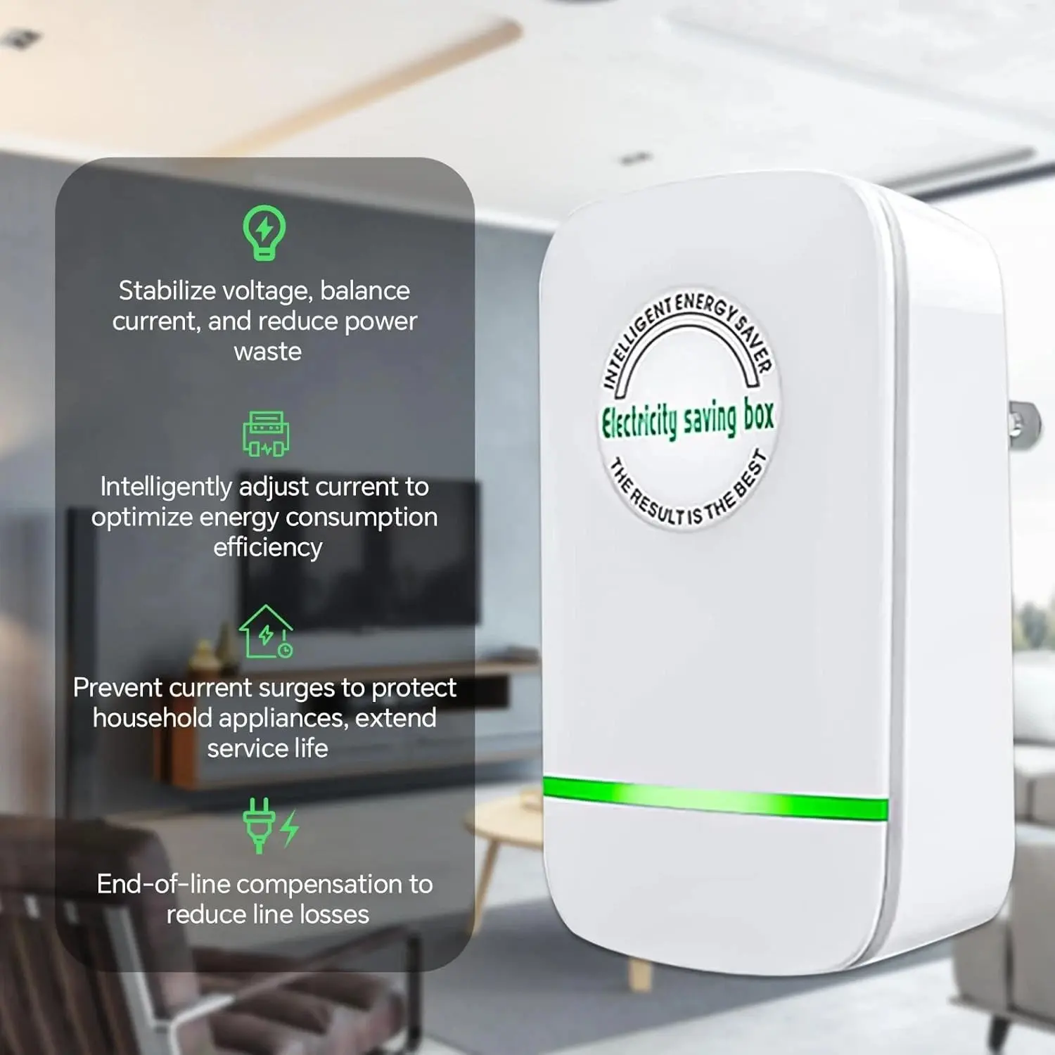 Picture of Electricity Saving Box Stop Watt Stopwatt Energy Saving Device Sa(White)