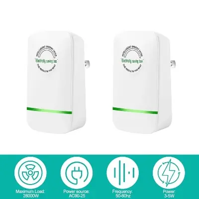 Picture of Electricity Saving Box Stop Watt Stopwatt Energy Saving Device Sa(White)