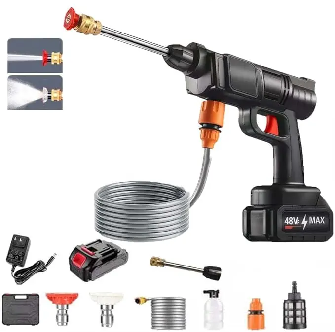 Picture of 48v High Pressure Cordless Car Washer Wireless Spray Portable Water Gun Cleaning Machine For Irrigation With Lithium Battery - Sarah Pro