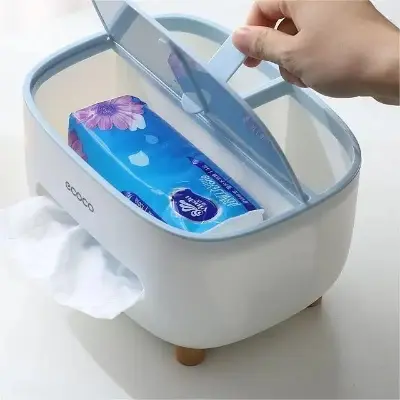 Picture of Ecoco Tissue Case & Multifunctional Desk Organizer(White)