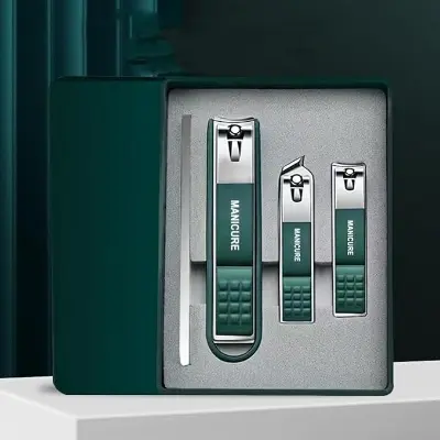 Picture of 4pcs/set Nail Clippers With Nail File Set Sharp Edge Fingernail And Toenail Clipper Cutter Nail File