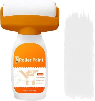 Picture of Wall Repair Roller Paint Multifunctional White Paint Roller for Wall Painting Water Based Latex DIY WAll Rolling PaInt for Wall Repair Rolling Brush WAll Paint Tool for Cracks & Stains (500g)(White)