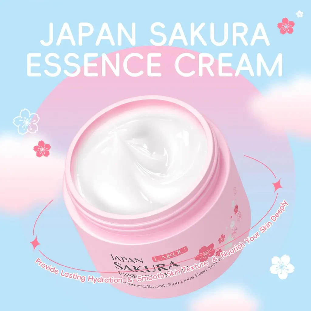 Picture of LAIKOU Sakura Facial Cream Repairing Moisturizing Essence Cream Even Skin Tone 25g