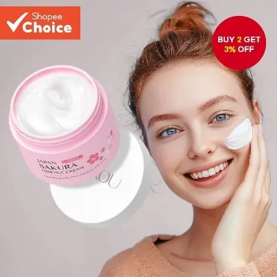Picture of LAIKOU Sakura Facial Cream Repairing Moisturizing Essence Cream Even Skin Tone 25g