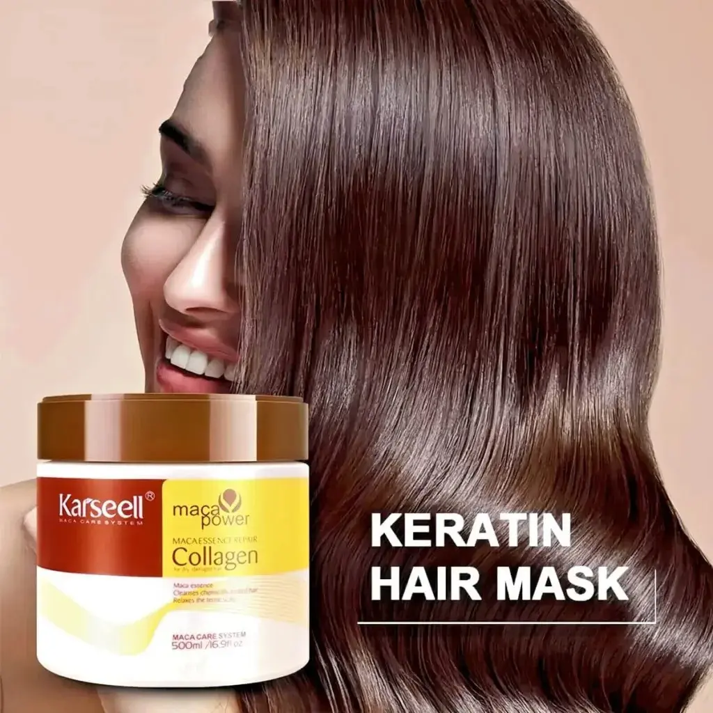 Picture of Karseell Hair Mask Collagen 100ml, Maca Power Collagen Hair Mask Argan Oil Deep Repair for Dry Damaged Hair All Hair Types