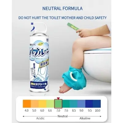 Picture of Japan Toilet Bowl Cleaner Spray Bathroom Cleaner Spray Mold Stain Remover 99.9% Anti-Bacterial Foam Spray Toilet Freshen 500ml