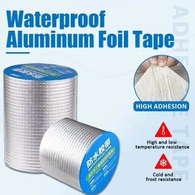 Picture of Waterproof for 50years Anti Leakage Waterproof Aluminum Tape Foil Waterproof Roof Tape Waterproof Tape Anti Leaking [Extra Stick] (দৈর্ঘ্য ১০ ফিট, প্রস্থ ২ ইঞ্চি)(Silver)
