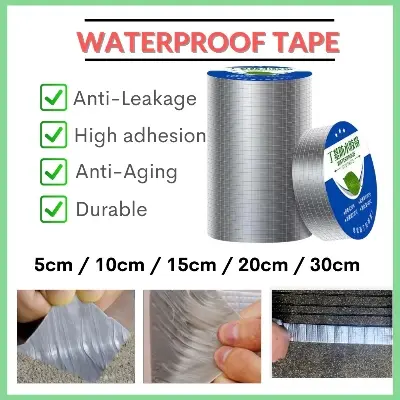 Picture of Waterproof for 50years Anti Leakage Waterproof Aluminum Tape Foil Waterproof Roof Tape Waterproof Tape Anti Leaking [Extra Stick] (দৈর্ঘ্য ১০ ফিট, প্রস্থ ২ ইঞ্চি)(Silver)